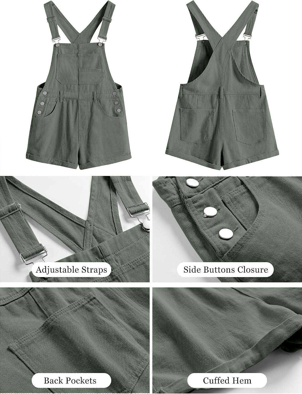 Thumbnail 5 de ANRABESS Women's Denim Shorts Overalls — Loose Fit Jumpsuit for Summer 2026