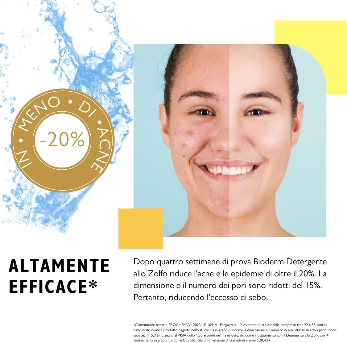 Detalle 2 de Bioderm S Detergente allo Zolfo 1,5% per pelle grassa