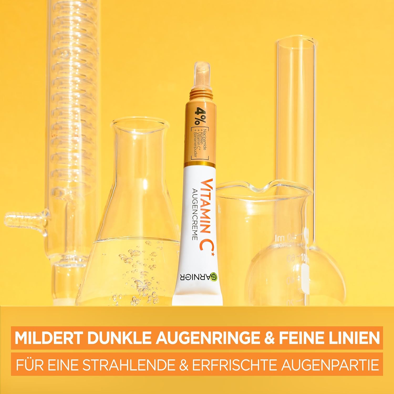 Detalle de Garnier SkinActive Vitamin C Glow Booster Anti-Müdigkeits Augencreme 15 ml