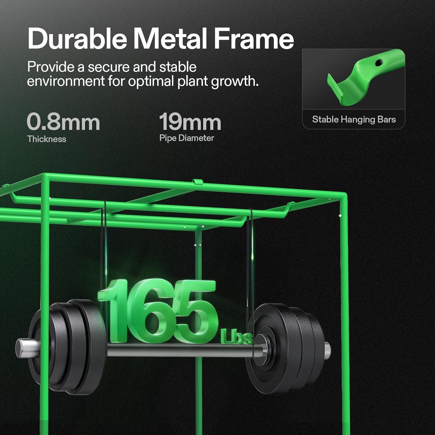 Thumbnail 4 de VIVOSUN Tenda da Coltivazione 150x150x200 cm 🌿