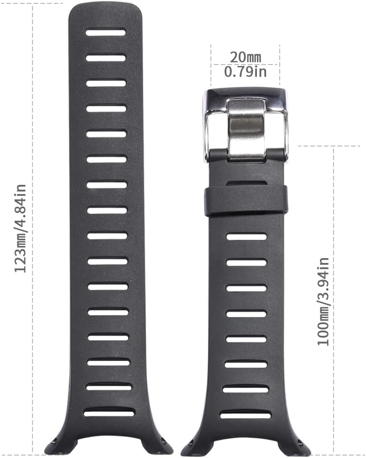 Thumbnail 1 de WRISTARMOR Soft Rubber Silicone Strap for Suunto T1/T1C/T3/T3C/T3D/T4C/T4D