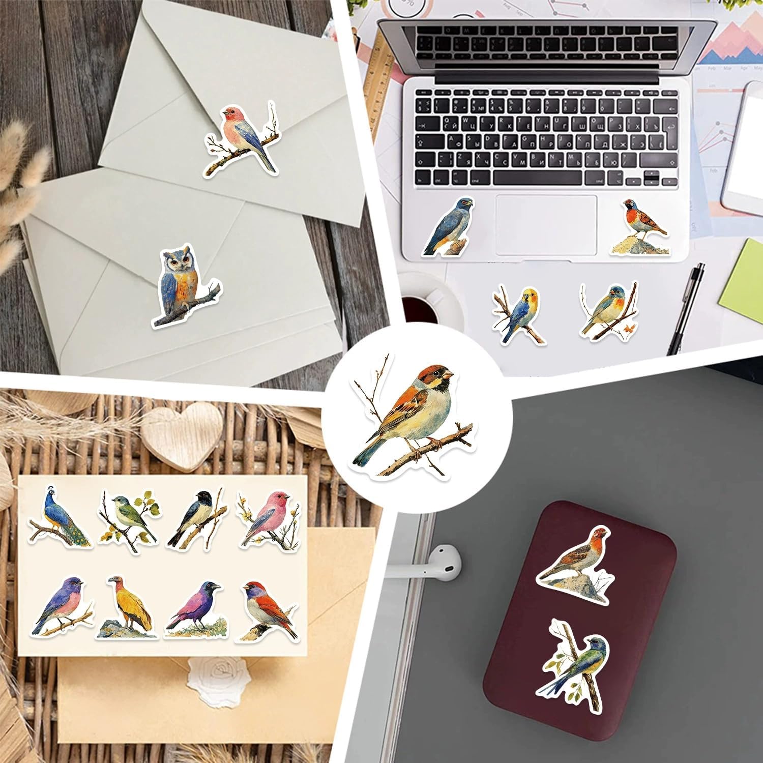 Detalle de Bric Dodo 50 Stück Wasservögel Aufkleber – Vinyl Sticker Set für Laptop, Auto, Skateboard, Wasserflasche und mehr