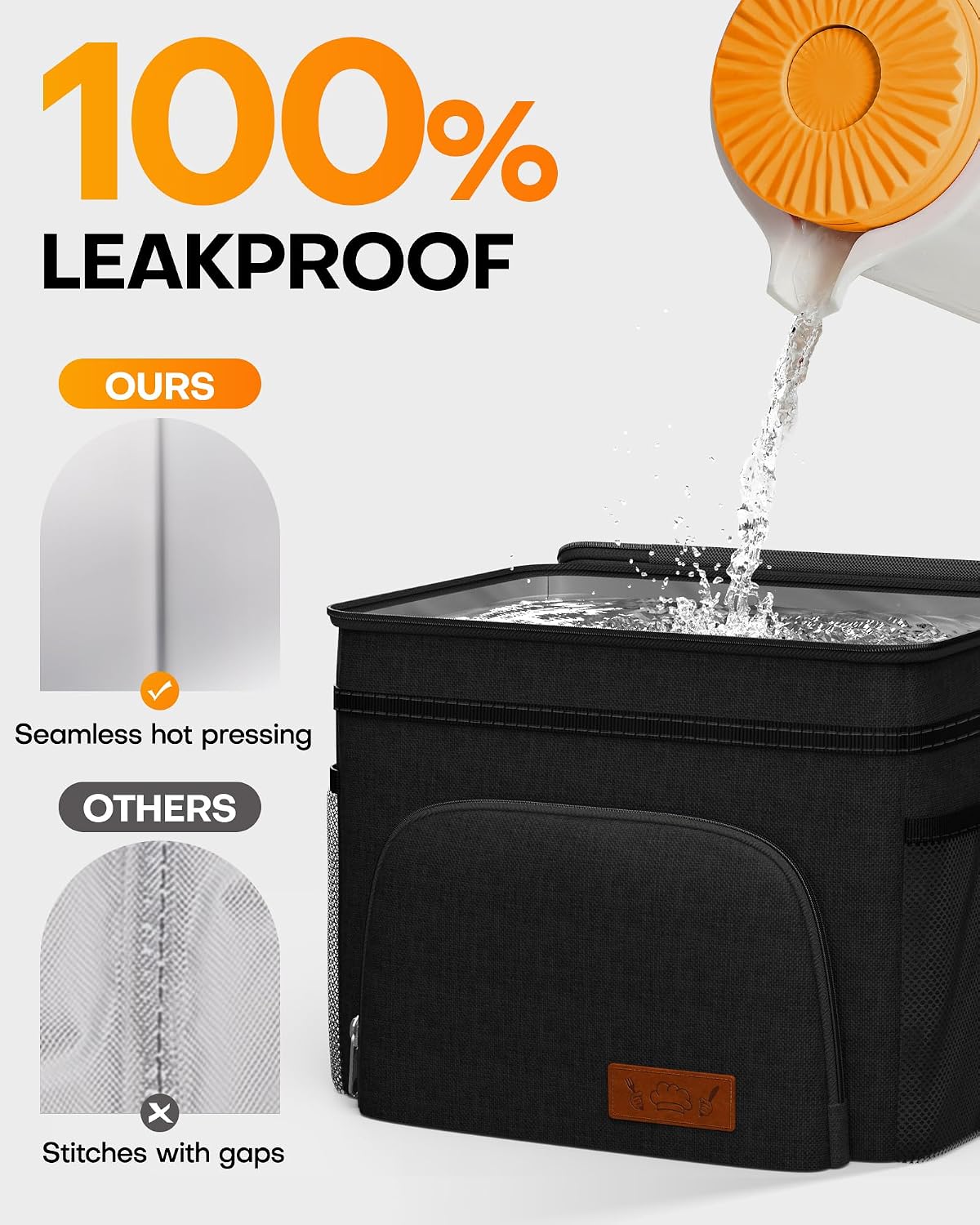 Detalle de HOTOR Insulated Lunch Box 9L — Leak-Proof Cooler Lunch Bag for Work and On-the-Go
