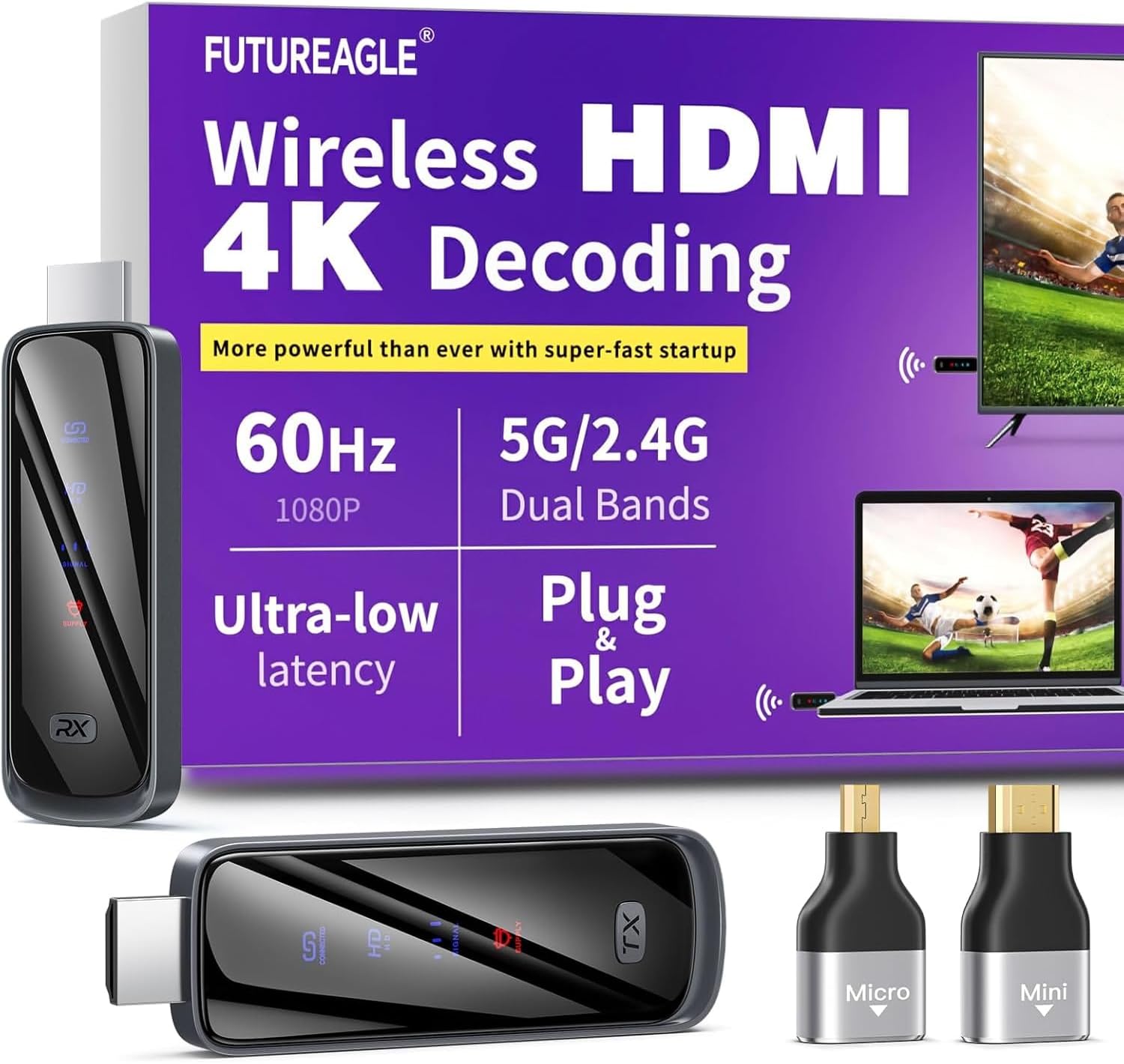 FutureEagle Wireless HDMI Extender 100M