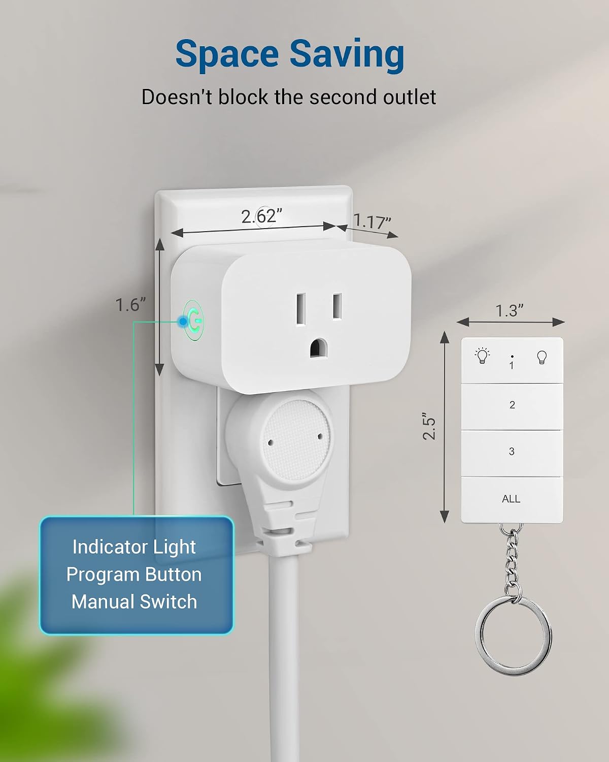Detalle 2 de DEWENWILS IT104 Remote Control Outlet, 3 Independent Receivers, 100 ft Range