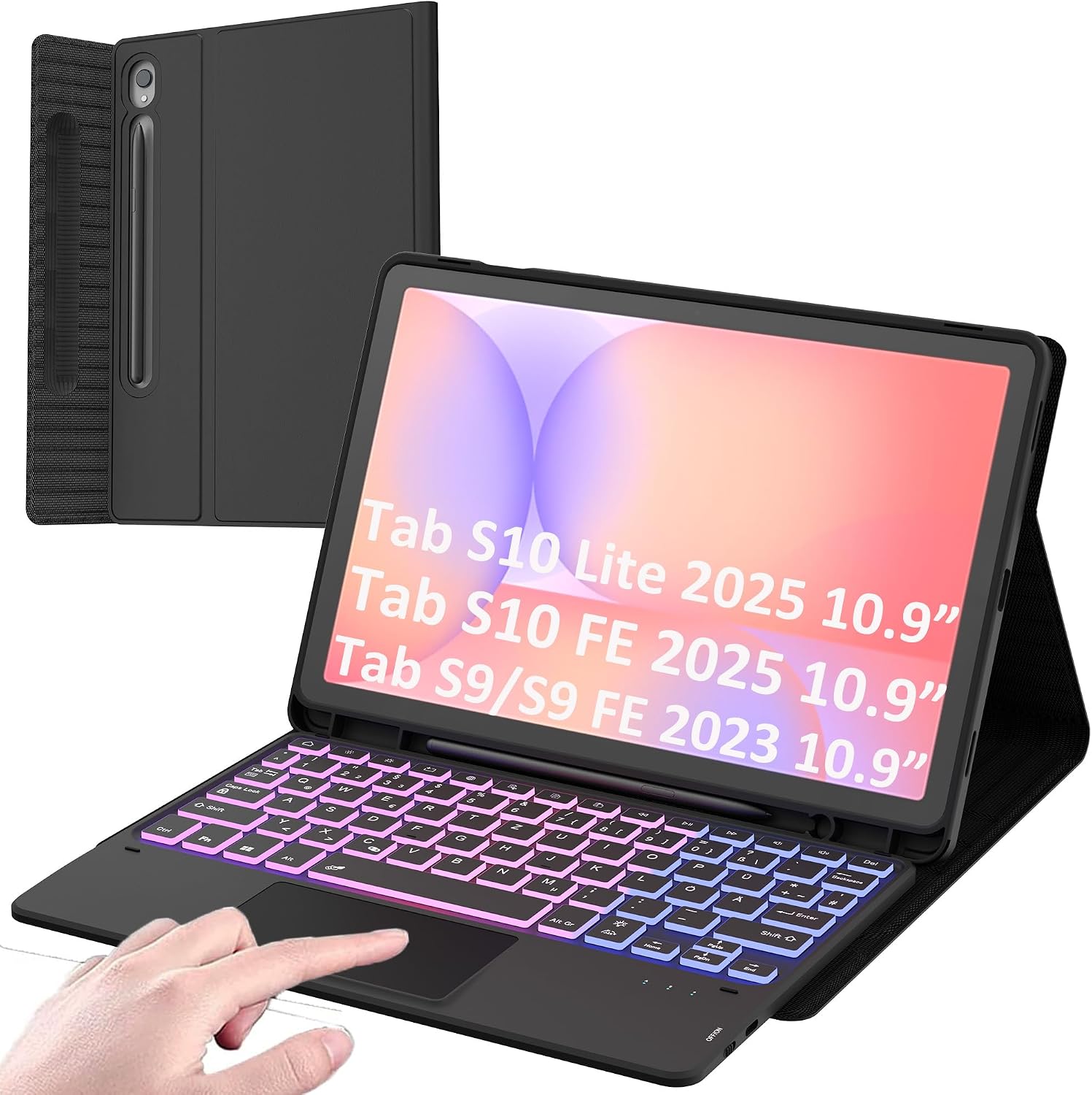 Detalle de ROOFEI Hülle mit Tastatur 10,9 Zoll