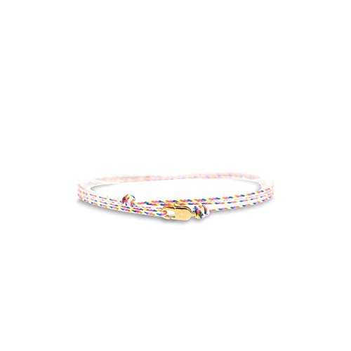 Detalle de Made by Nami Bracciale Sottile da Uomo e Donna con Chiusura a Clip – Oro retrò, 100% handmade
