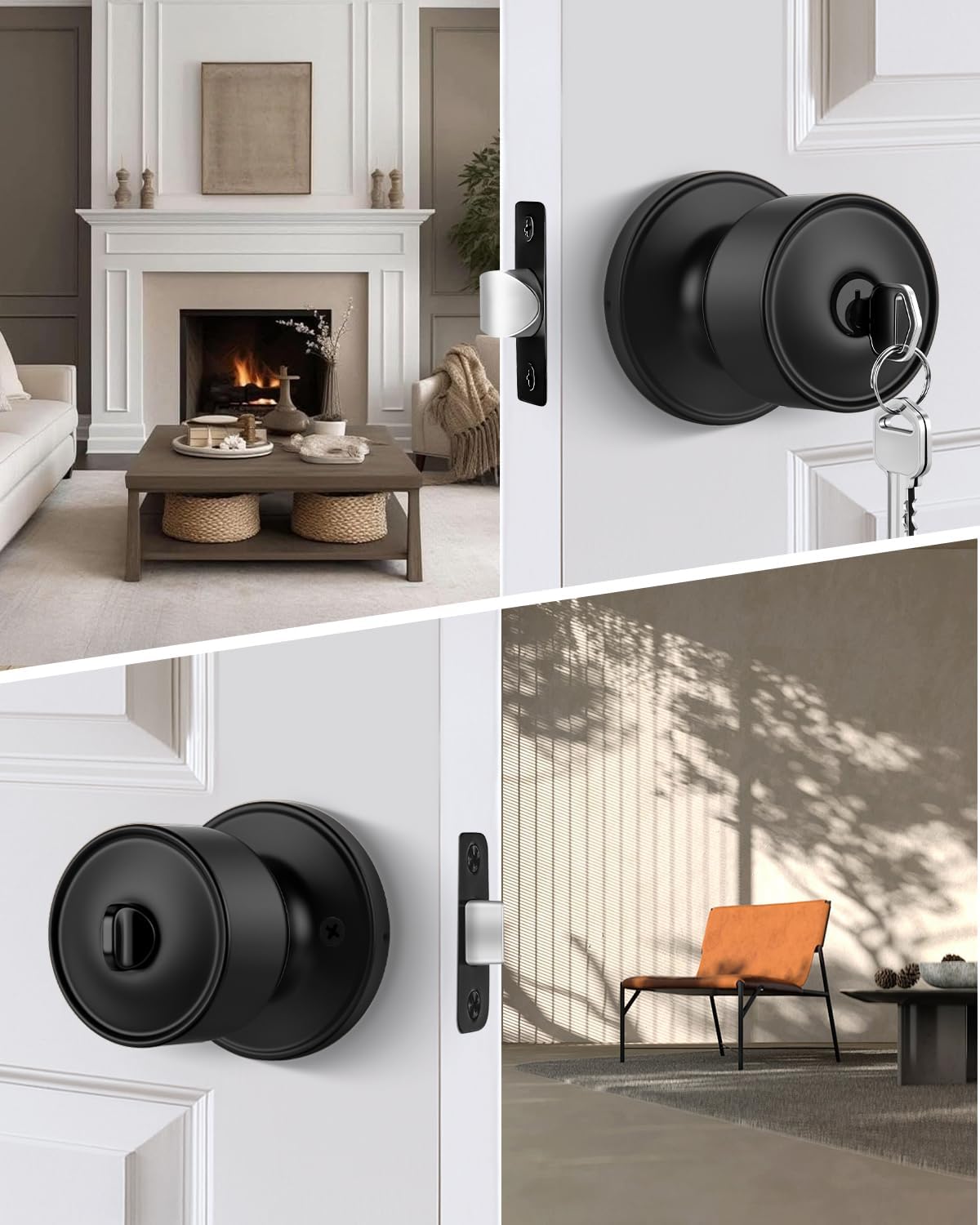 Detalle de Goldenwarm Keyed Entry Door Knob 6-Pack