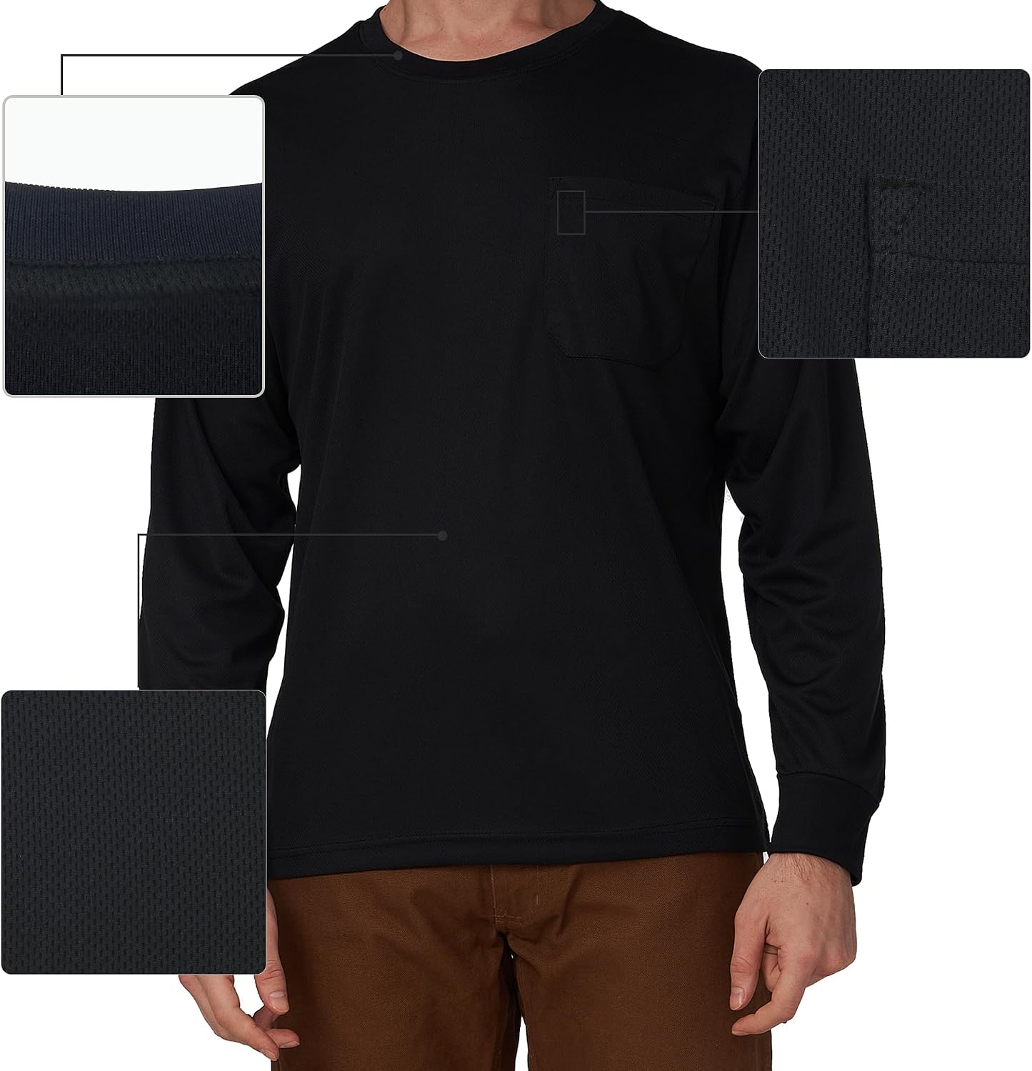 Detalle de AYKRM Hi-Vis Safety Shirt 100% Polyester