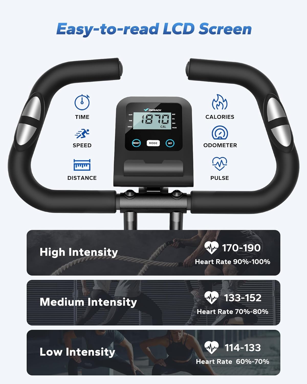 Thumbnail 5 de MERACH Multifunctional Foldable Exercise Bike with 16-Level Magnetic Resistance and Exclusive App