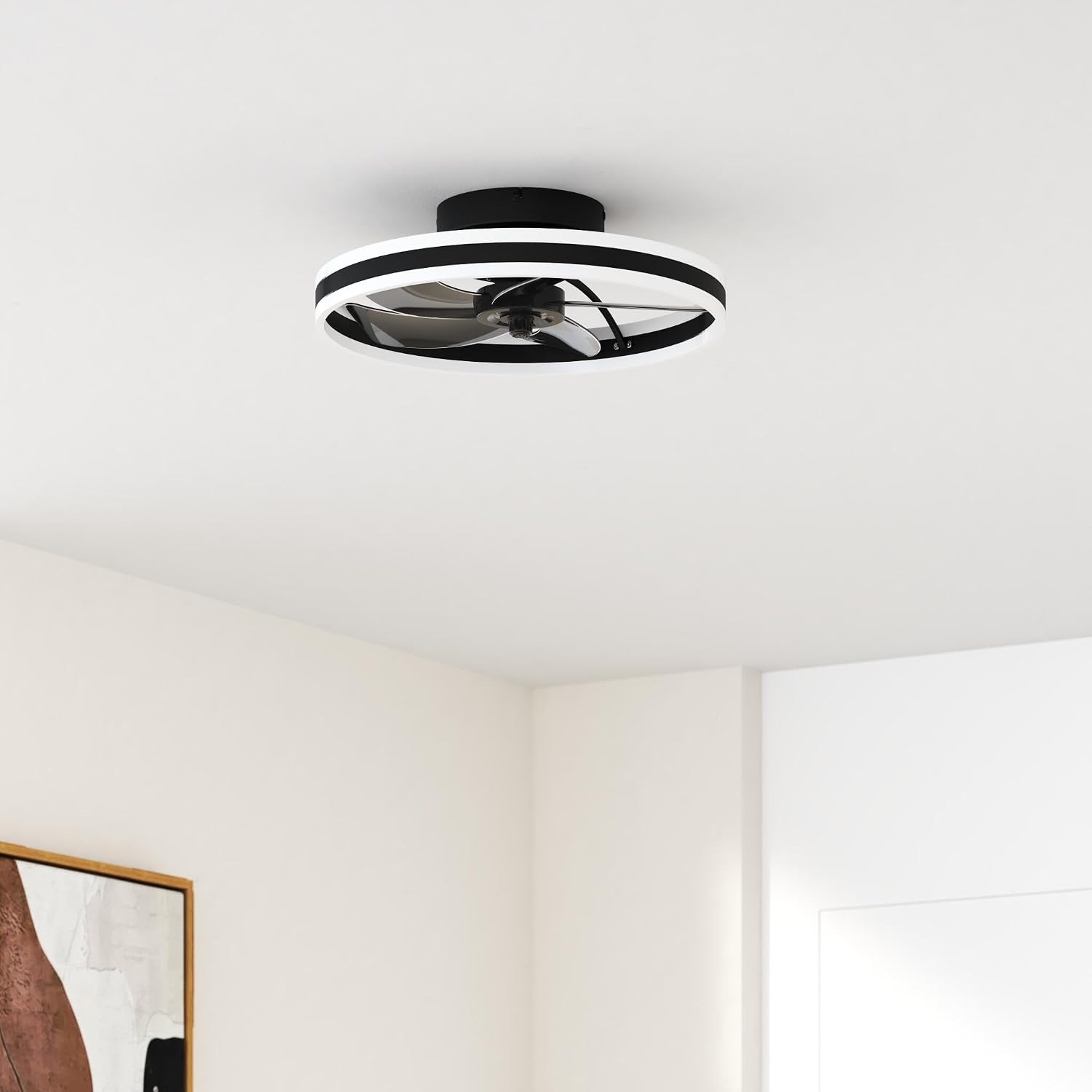 Detalle 2 de VOLISUN 21236ZM Low-Profile Ceiling Fan with Light, Remote and Dimmable LED