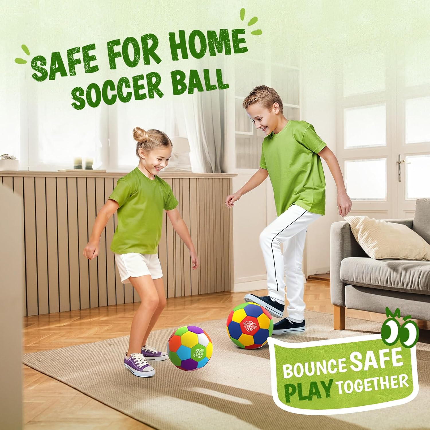 Detalle de Jofuni indoor soft football size 4, 2 pack
