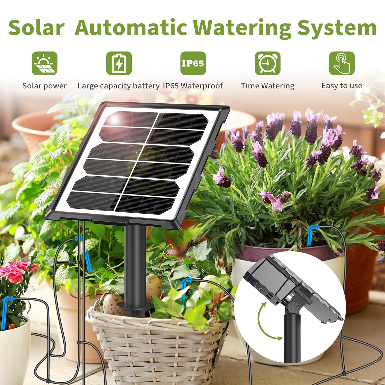 Thumbnail 5 de Forever Speed Solar Automatic Drip Irrigation Kit 6 modalità con sensore d'acqua – Kit irrigazione giardino 15 m