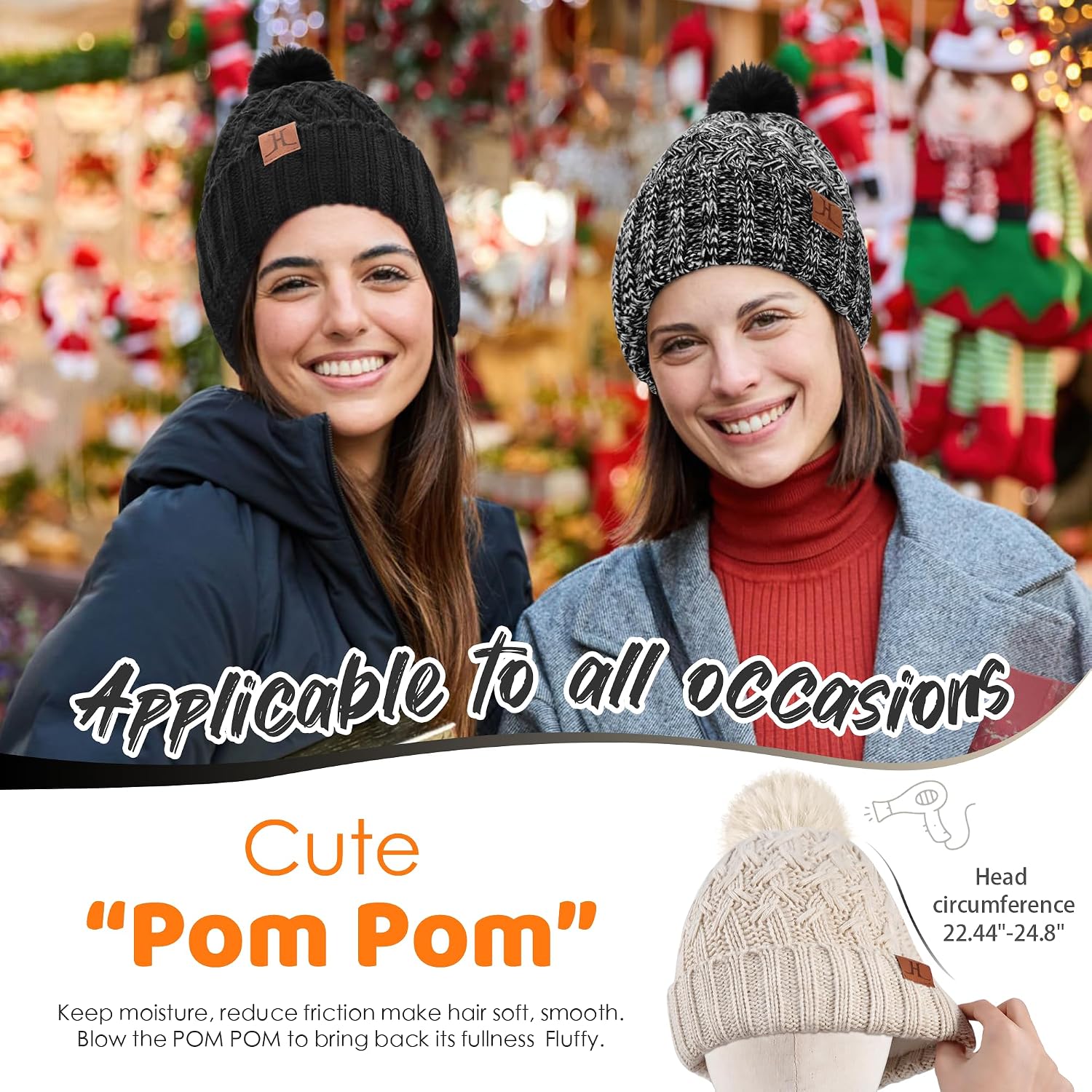 Thumbnail 4 de Bequemer Laden Bonnet d'hiver Pompon 23cm đ