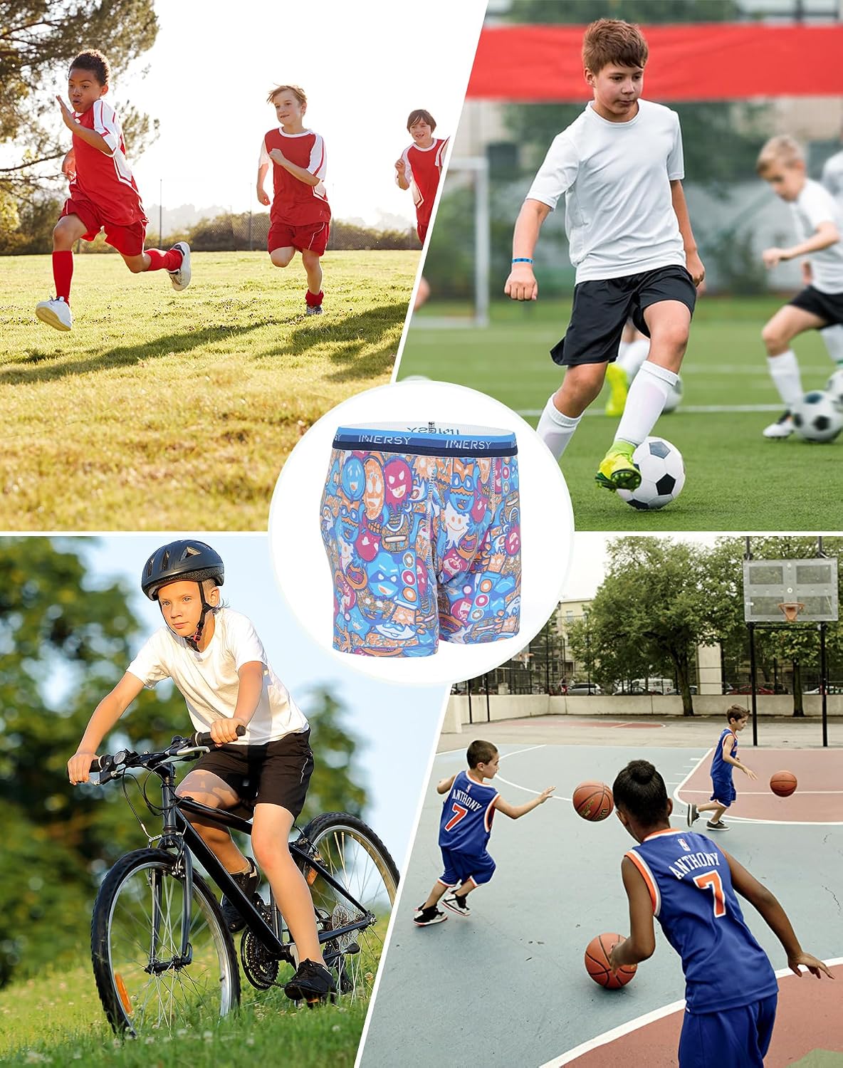 Thumbnail 1 de INNERSY Boxershorts Jungen 5er Pack