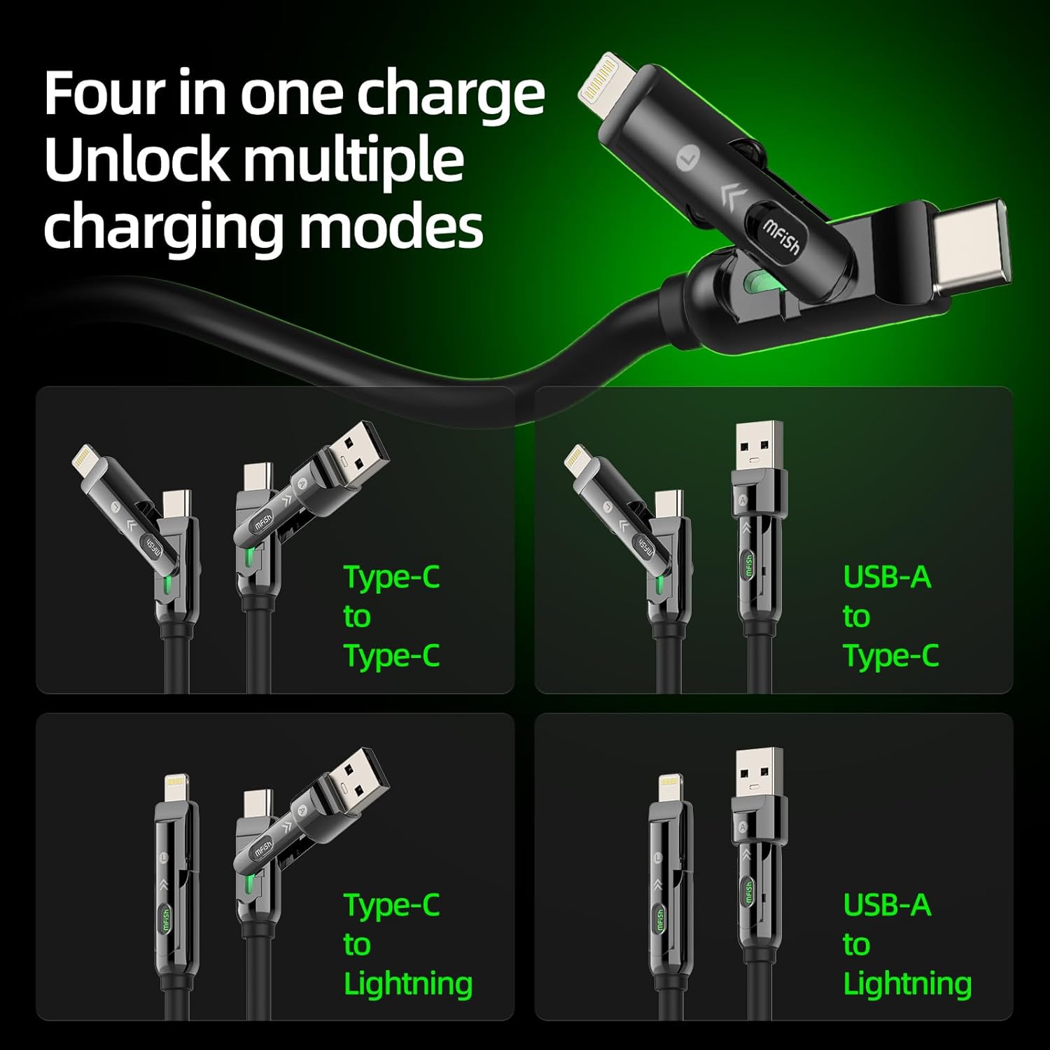 Thumbnail 2 de MFish 4-in-1 Fast Charging Cable