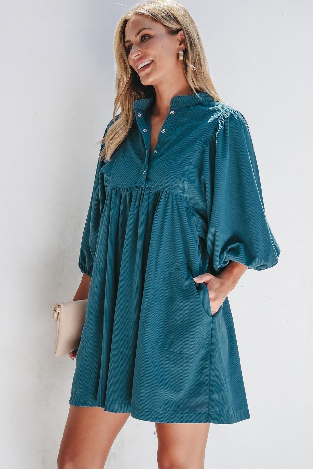 Detalle de Opemiby Corduroy Mini Dress