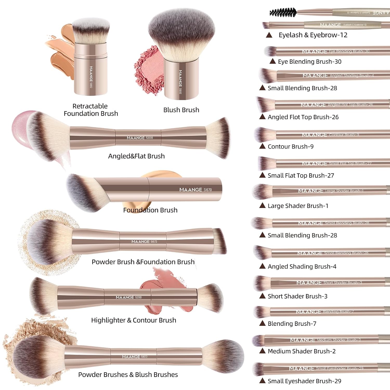 Thumbnail 5 de Maange 20-Piece Makeup Brush Set