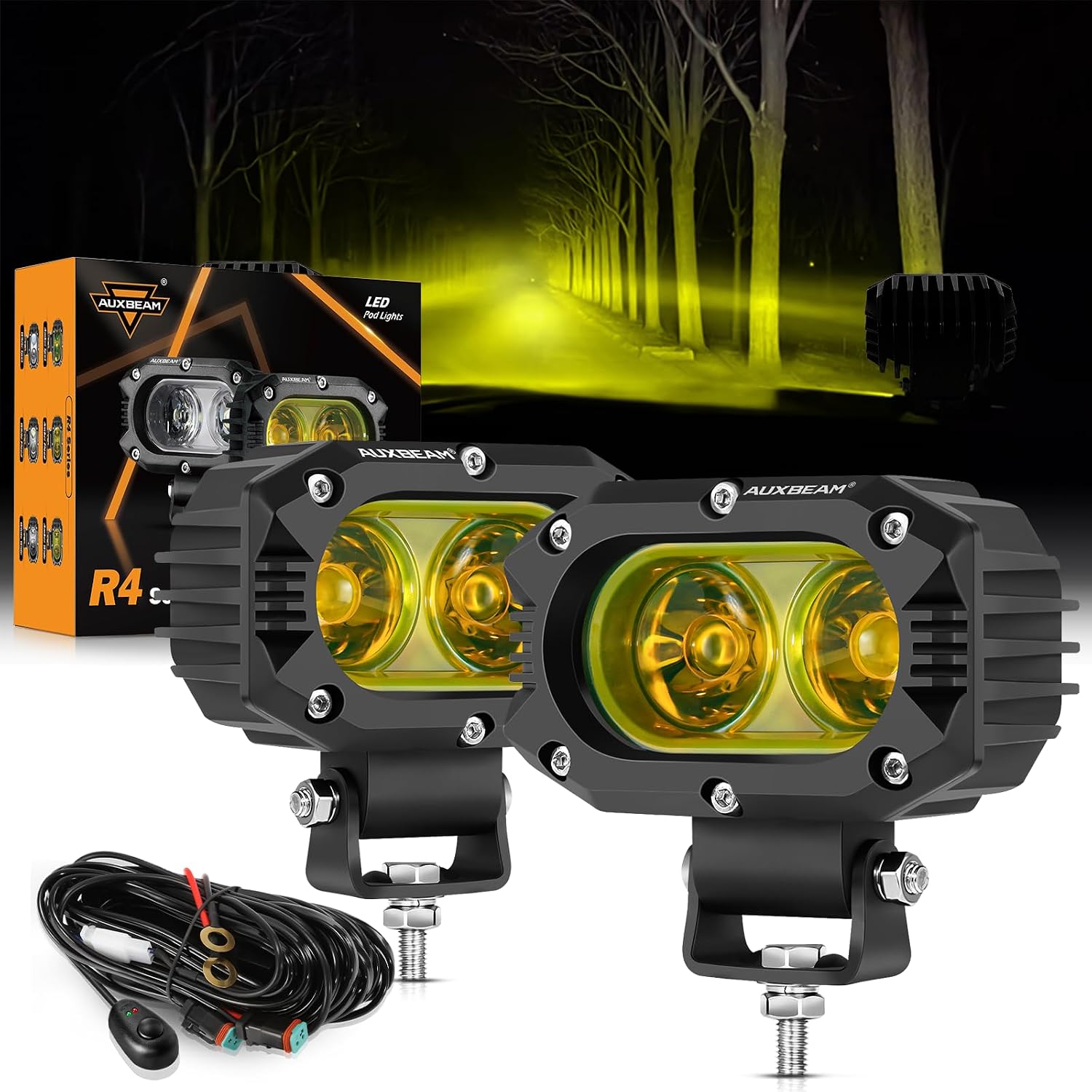 Detalle de Auxbeam 4Inch Amber Fog Light