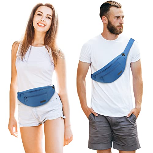 Detalle de MAXTOP Riñonera con 4 bolsillos y conector para auriculares – ajustable para correr, senderismo y viajes
