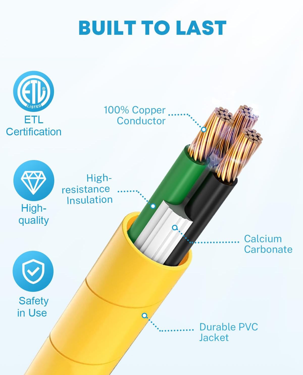 Thumbnail 2 de Kohree 30 Amp RV Power Extension Cord (50 ft) with Locking Connectors and LED Indicator