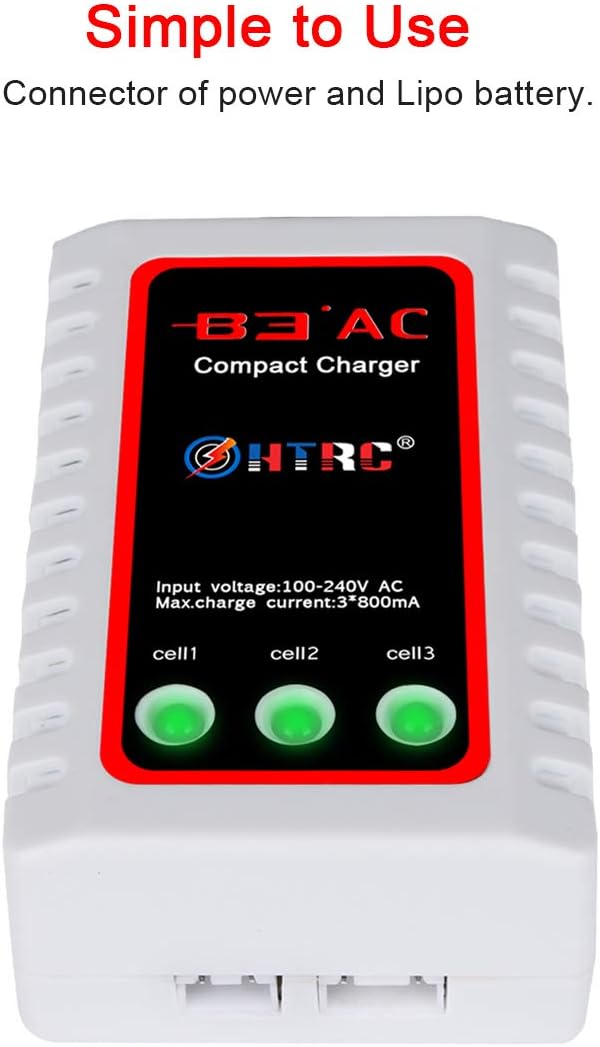 Thumbnail 4 de Haisito B3 Lipo Ladegerät für 2S/3S Akkus (100–240V) – kompaktes Schnellladegerät mit Balancer