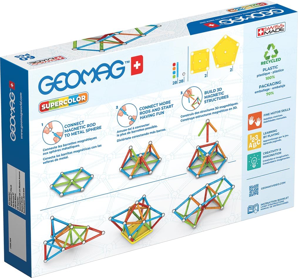 Detalle 2 de Geomag Supercolor, 60 pièces STEM