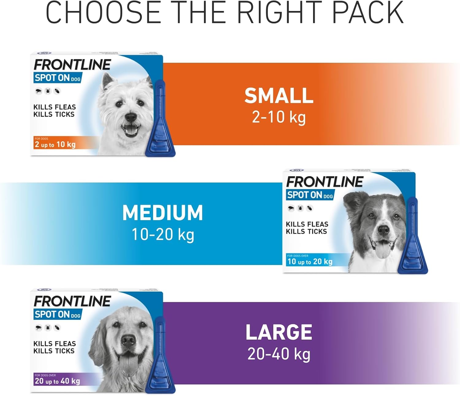 Thumbnail 4 de Frontline Spot On Flea & Tick Treatment for Large Dog (20-40kg) – 3 Pipettes