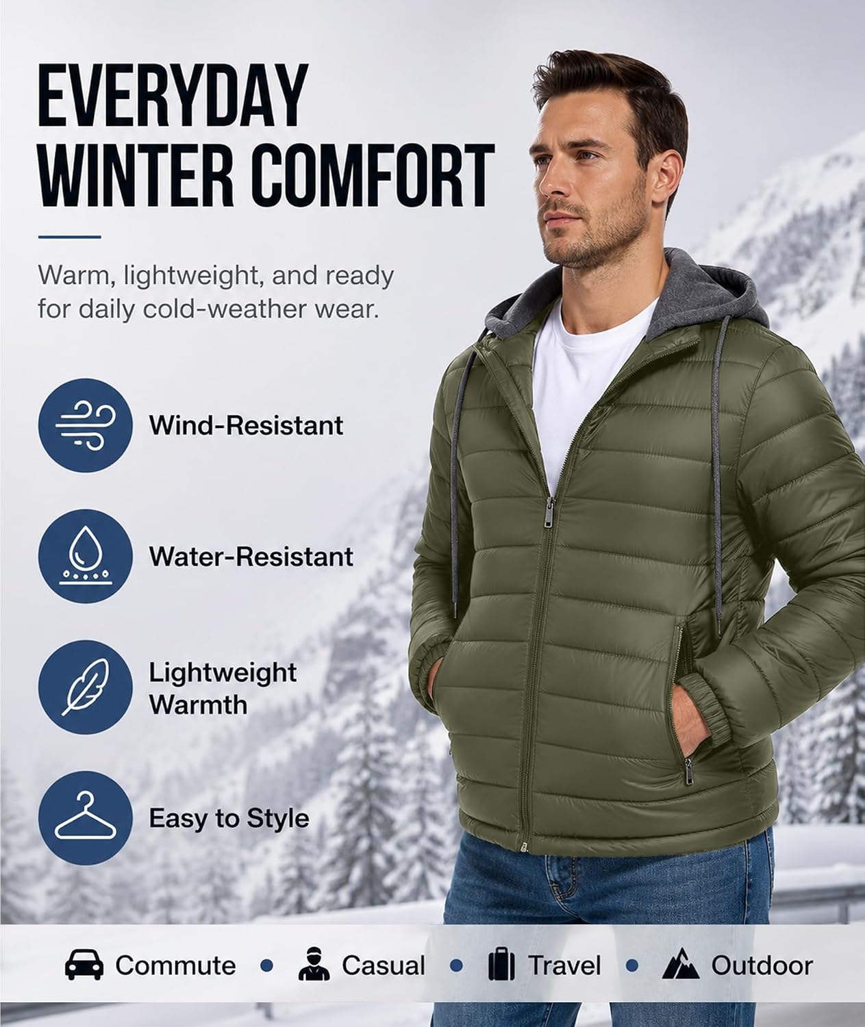 Thumbnail 1 de SWISSWELL Men's Nylon Puffer Jacket