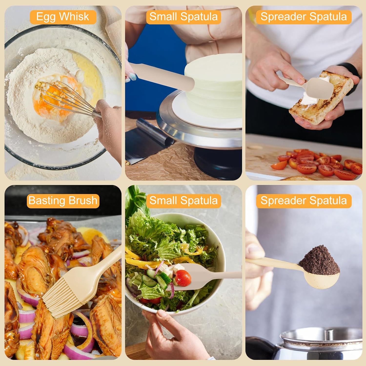 Thumbnail 5 de ENVTEK Mixing Bowls with Airtight Lids Set (20-Piece) with Stainless Steel Bowls, Grater Attachments & Non-Slip Bases