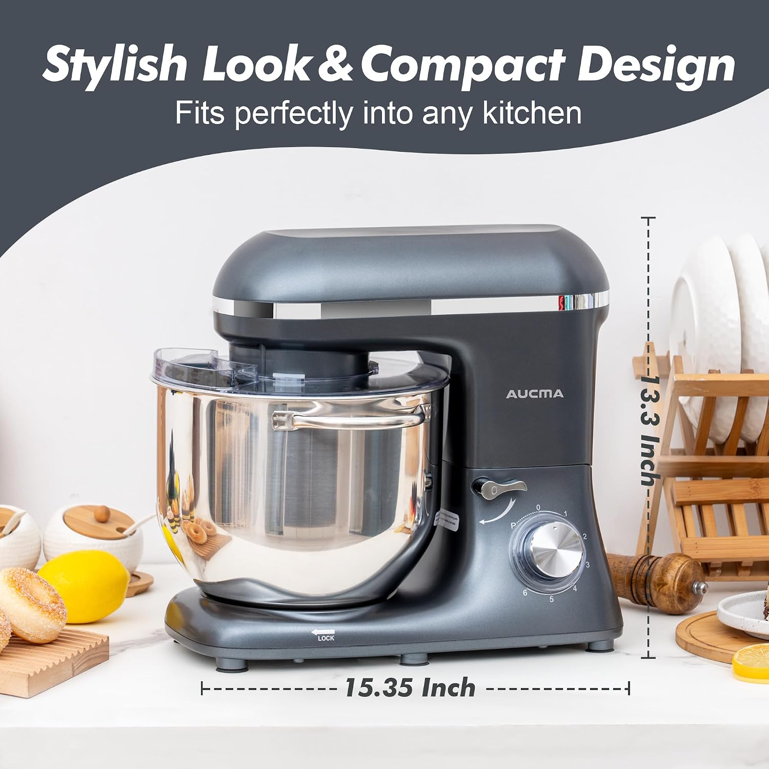 Thumbnail 3 de Aucma Stand Mixer 8QT