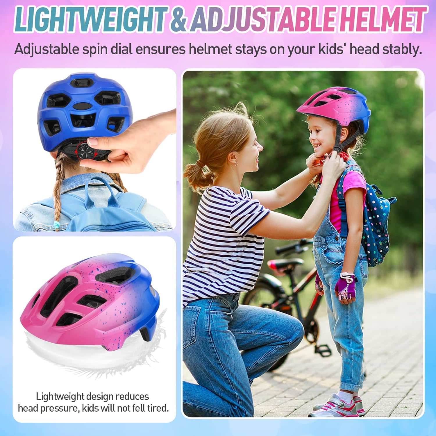 Thumbnail 5 de RaMokey Kids Bike Helmet for Boys & Girls (50-56cm) – Protective Cycling Helmet with Visor