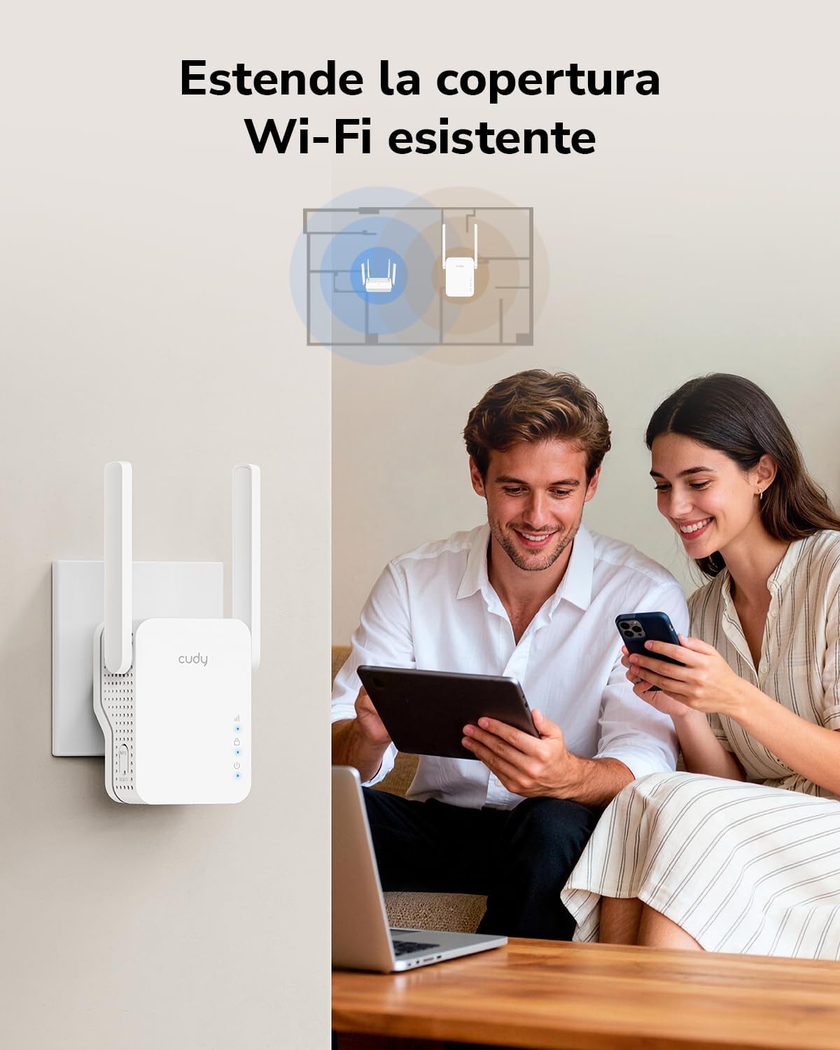 Thumbnail 2 de Cudy RE300 N300 Range Extender 300Mbps