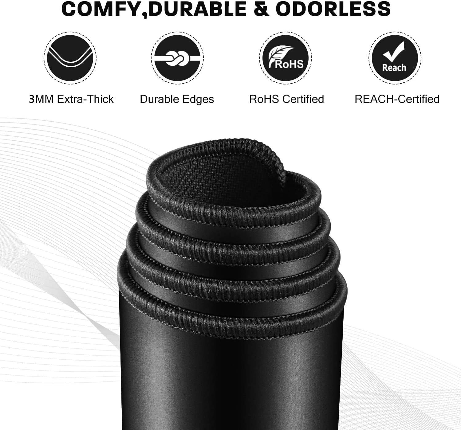 Thumbnail 1 de JIALONG Large Mouse Mat XXL 900x400mm Black gaming mouse pad for PC and laptop