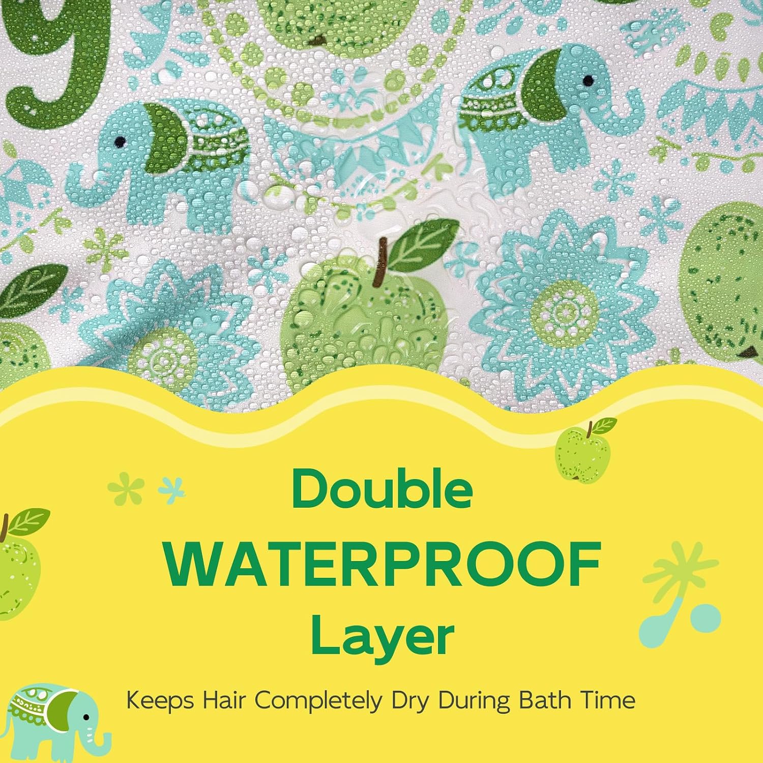 Detalle de Years calm Kids Reversible Shower Cap, Waterproof Double-Layer Design