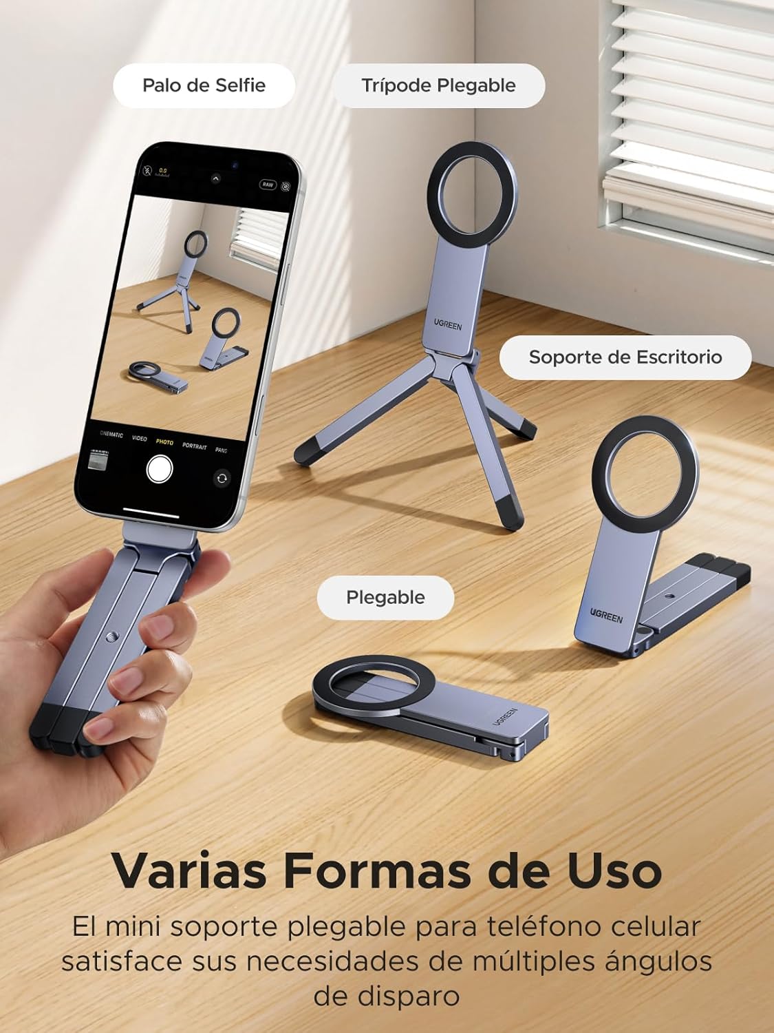 Thumbnail 1 de UGREEN Trípode Magnético para Teléfono 11,5 cm