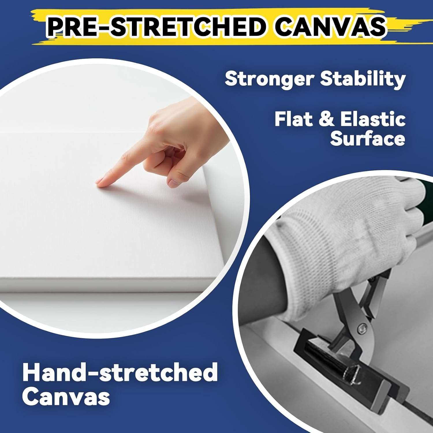 Detalle de 10 Pack Canvas for Painting – 30x40, 28x35, 23x30, 20x25, 13x18cm Blank Canvases (Cotton, Pre-Primed) for Oils and Acrylics