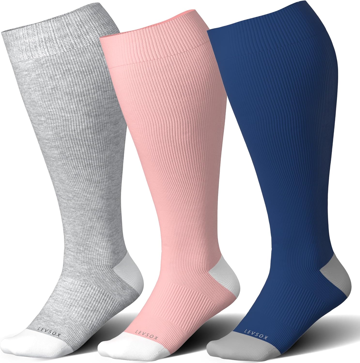 Detalle de LEVSOX 15-20mmHg Knee High Compression Socks ⚙