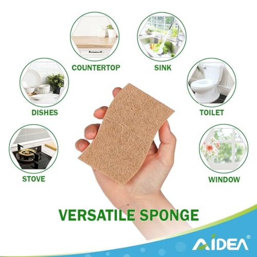 Thumbnail 4 de AIDEA Esponjas naturales 12 unidades: limpieza suave y duradera para platos y superficies