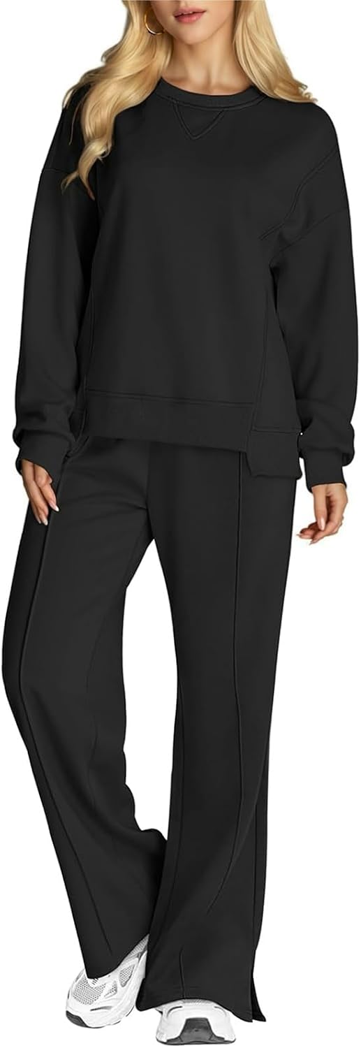 Detalle de SotRong Womens Tracksuit Full Set: Cozy Two-Piece Leisure Outfit