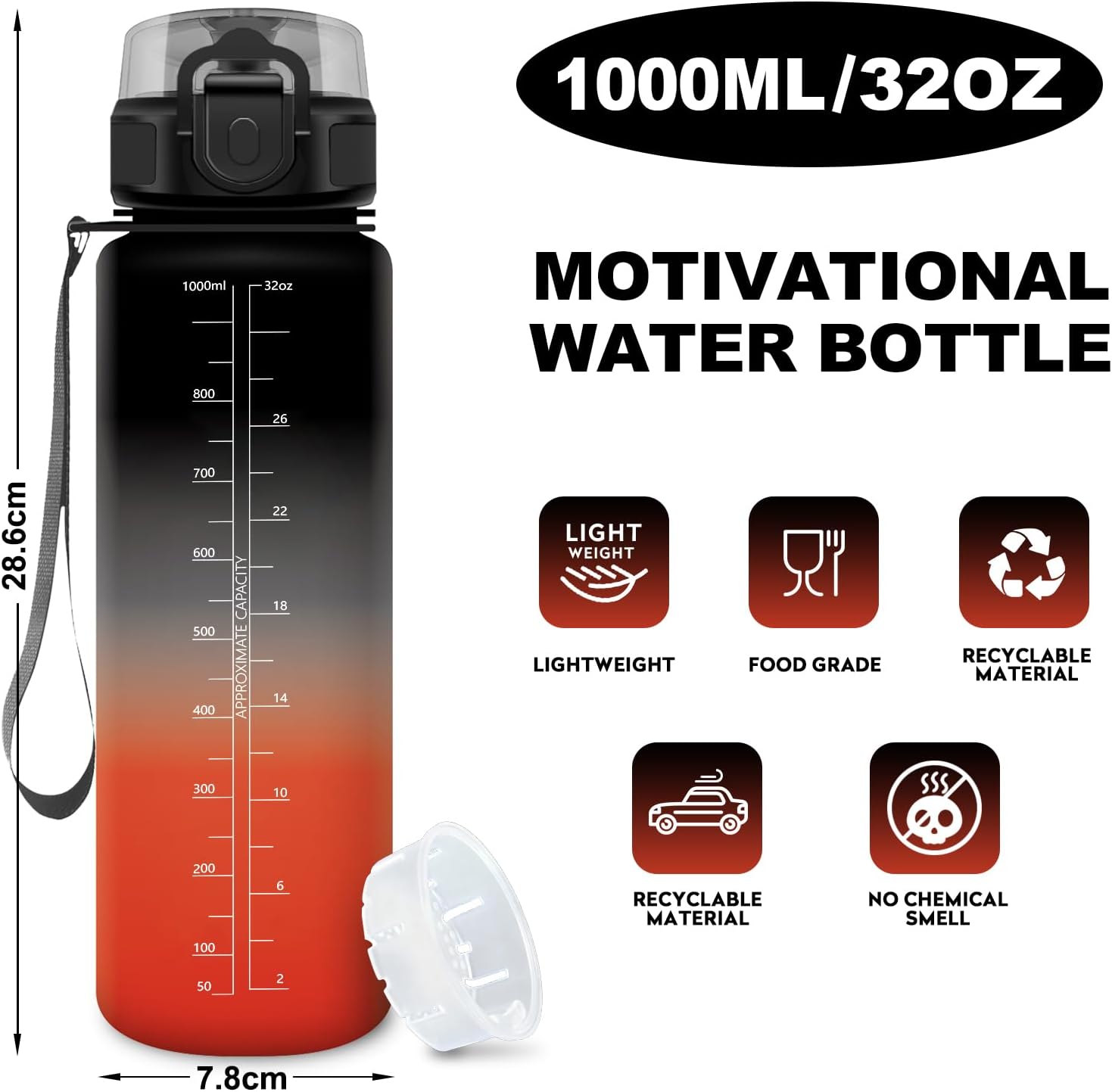 Thumbnail 5 de JAPORIA Bouteille d'eau 1L gourde sport étanche