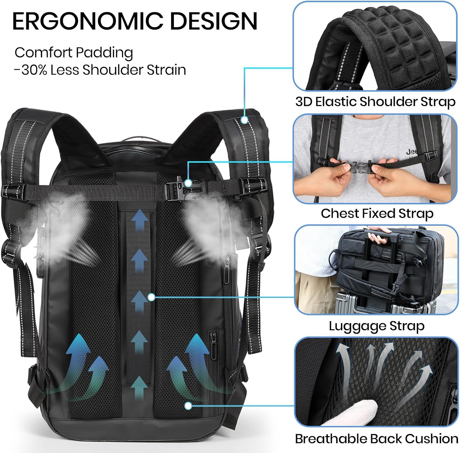 Thumbnail 3 de H.yeed Travel Backpack 60L Expandable