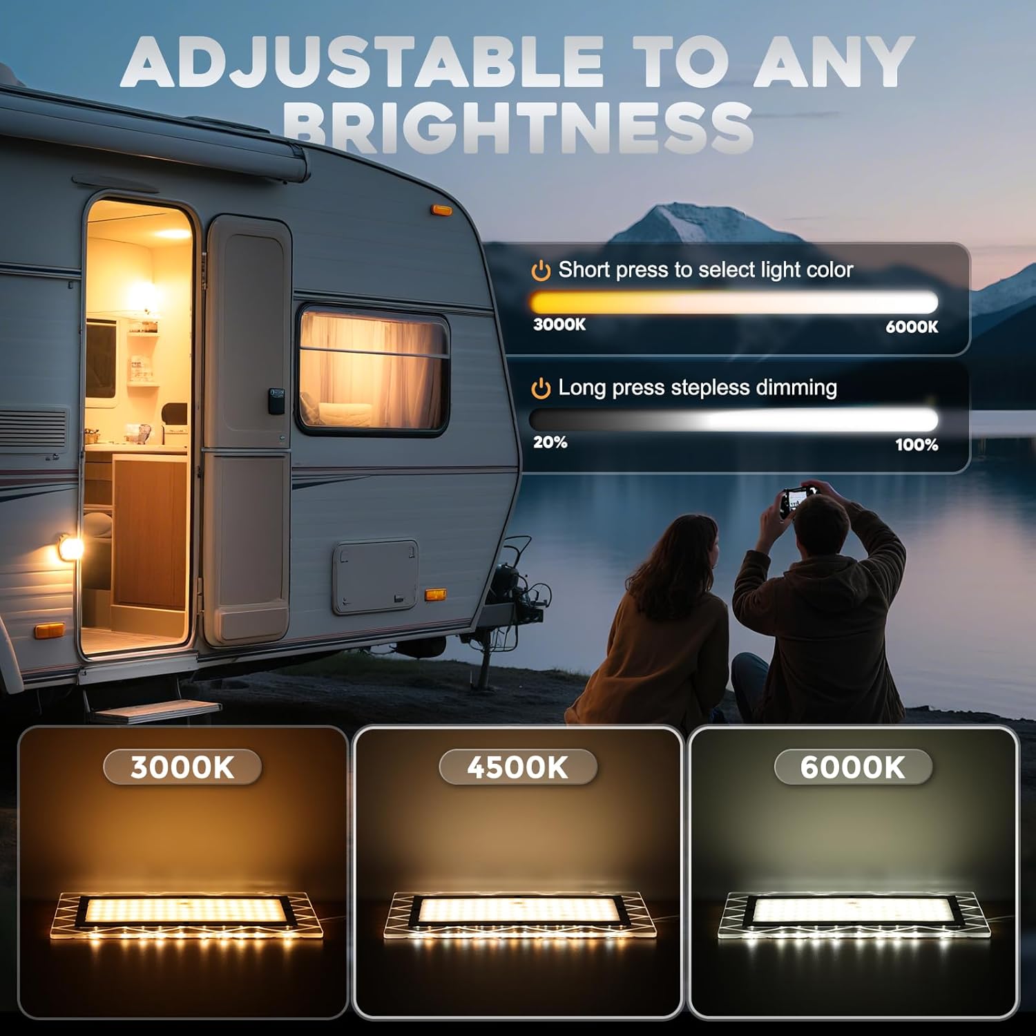 Thumbnail 3 de Kriogor 12V LED Caravan Interior Lights with 8 Multi-Colour Side Light and 3 Colour Temperatures