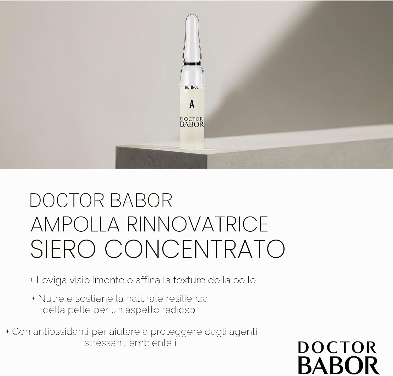 Thumbnail 1 de BABOR Doctor Babor Renewal Fiale Sierico Concentrato con retinolo incapsulato, bakuchiol e tripeptide (7 x 2 ml)