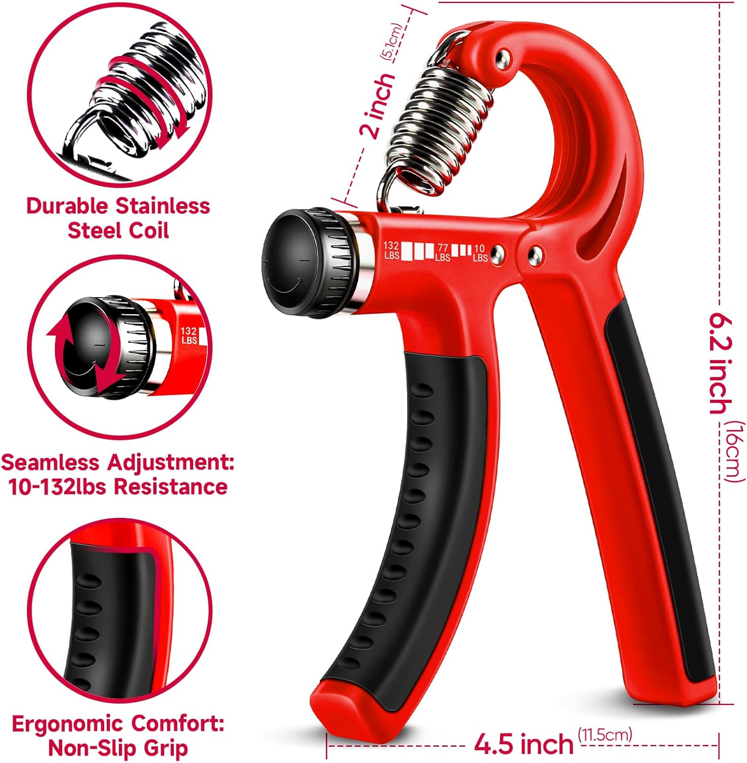 Thumbnail 1 de FitBeast Grip Strengthener 5-Pack Adjustable