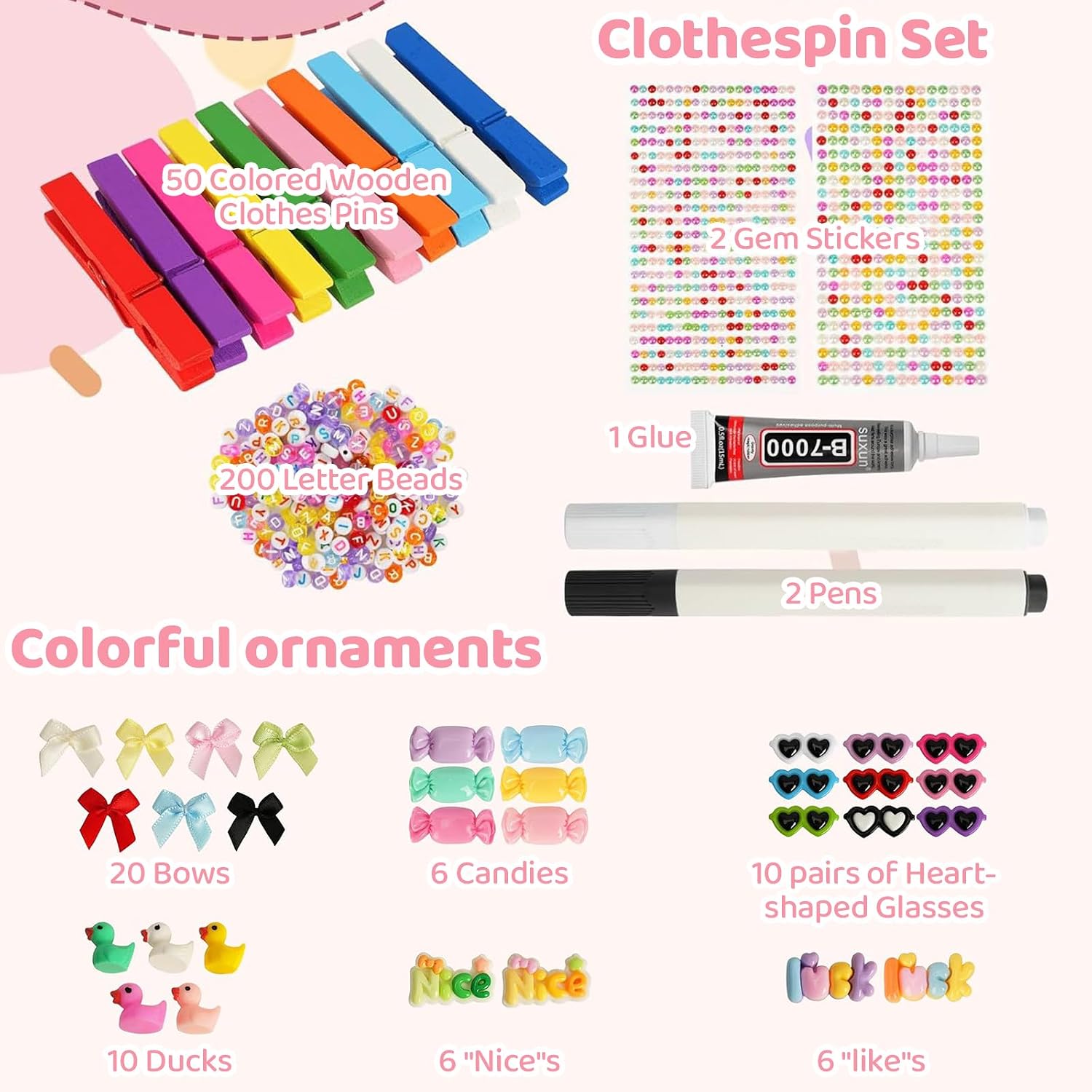 Thumbnail 6 de Cheer Pins craft kit with wooden clips