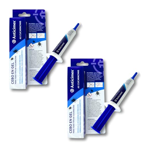 Detalle de ANTICIMEX Pack 2 Gel Cucarachas 20 g | Jeringa de Alta Eficacia para Eliminar Colonias