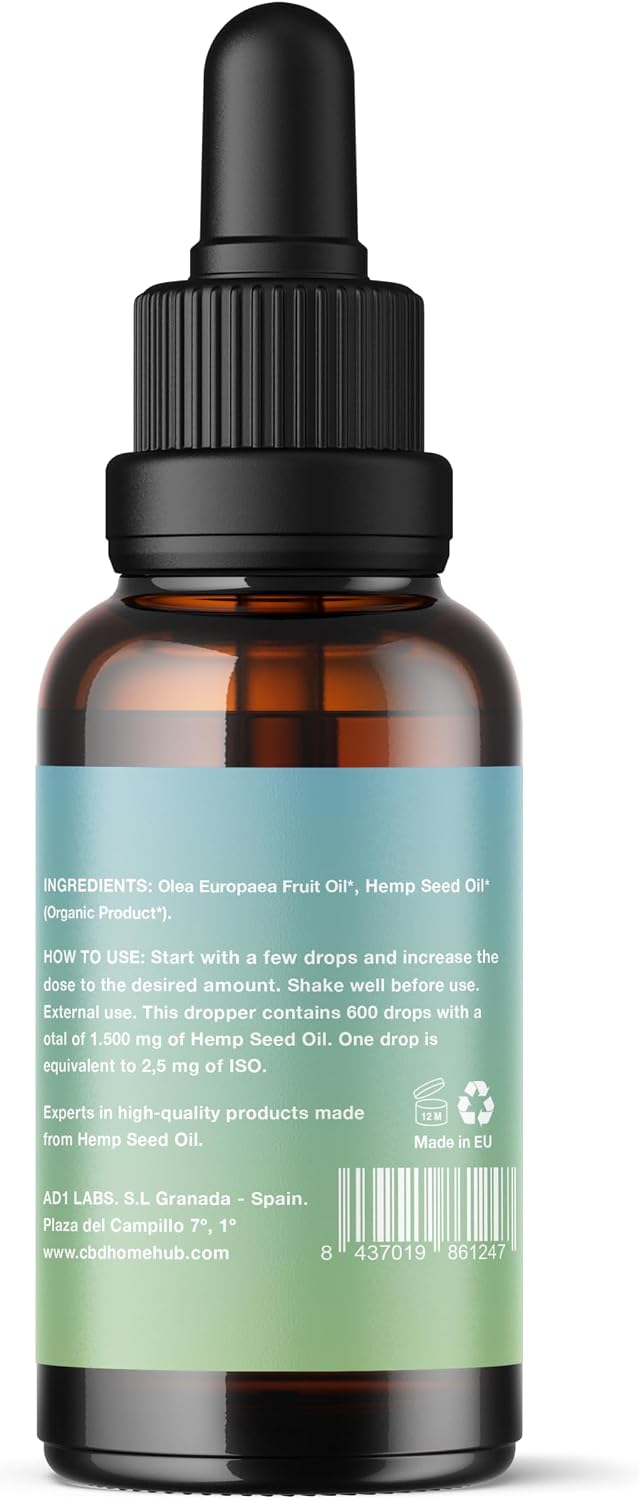 Detalle 2 de Hemp Seed Oil 5% for Dogs and Cats, 30 ml, Plant-Based, No Additives