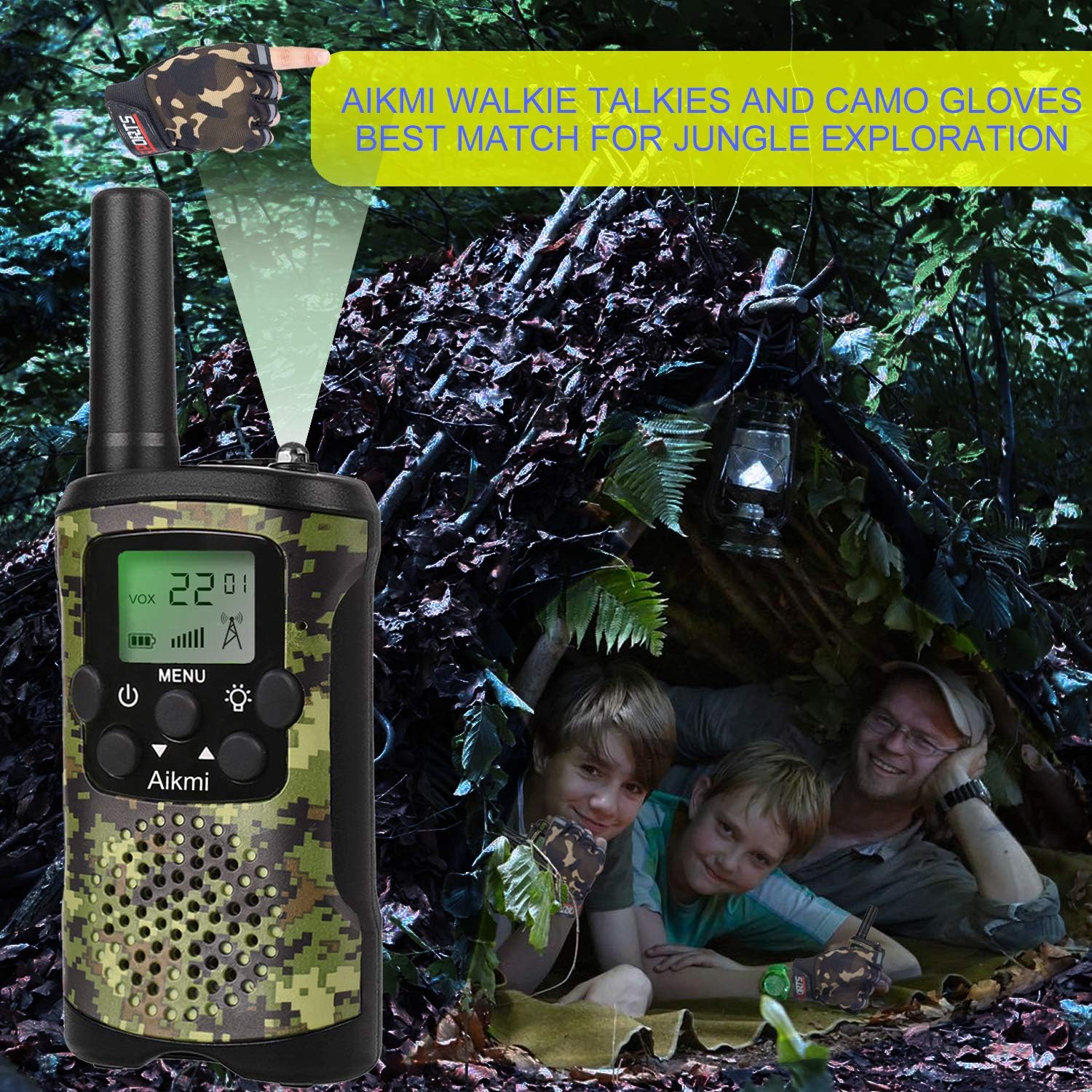 Detalle de Kids Walkie Talkies for Outdoor Adventures: 8-Channel 2-Way Radio for Children Aged 4+