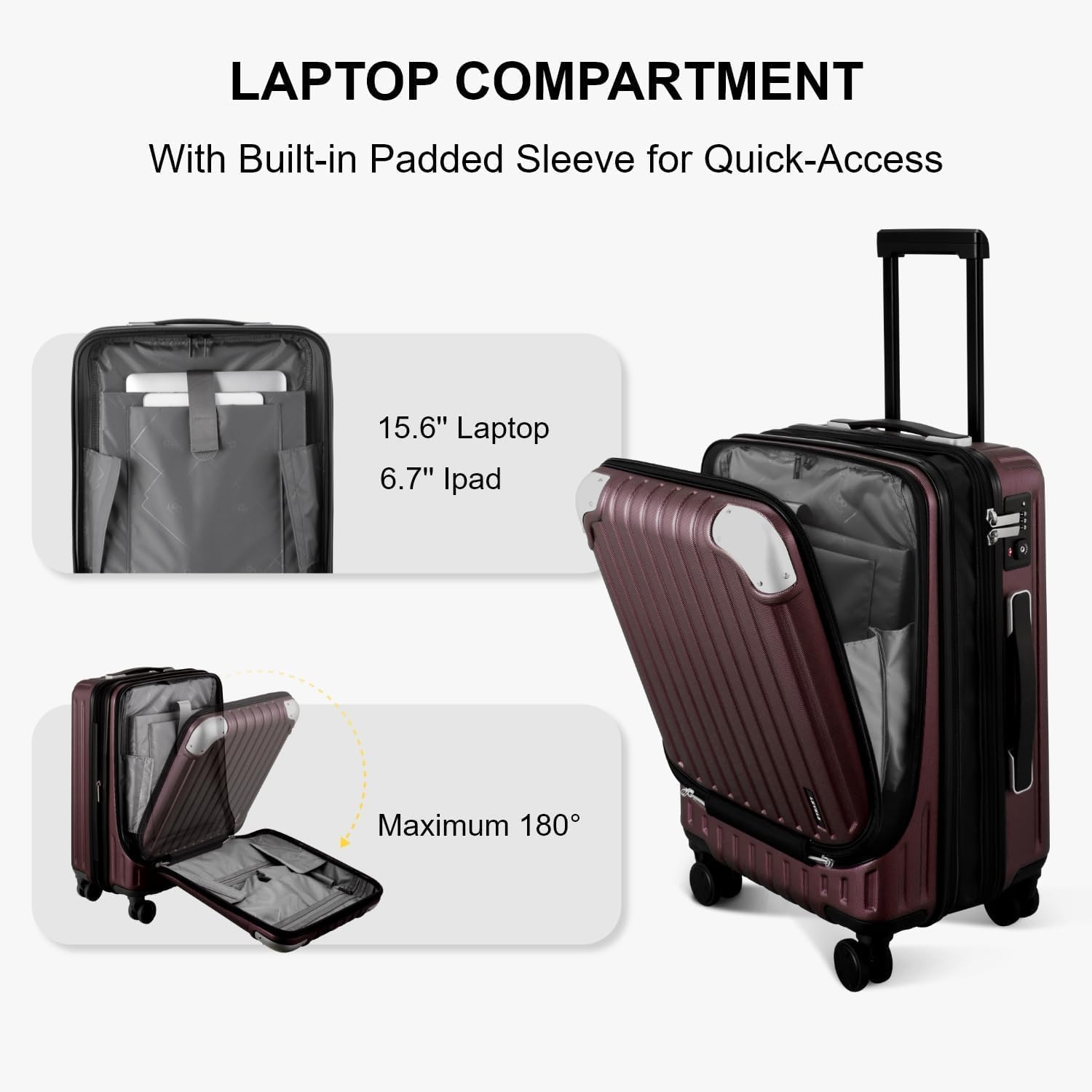 Detalle de LEVEL8 55CM carry on suitcase